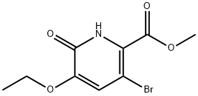 Methyl 3-bromo-5-ethoxy-6-oxo-1,6-dihydropyridine-2-carboxylate 结构式