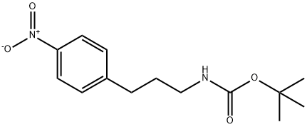 N-(tert-Butyloxycarbonyl)-3-(4-nitrophenyl)propylamine 结构式