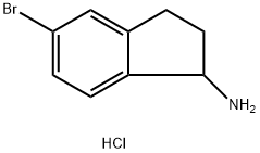 5-溴-2,3-二氢-1H-茚-1-胺盐酸盐 结构式