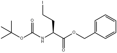 (S)-2-((叔丁氧基羰基)氨基)-4-碘丁酸苯甲酯 结构式