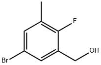 5-溴-2-氟-3-甲基苯甲醇 结构式