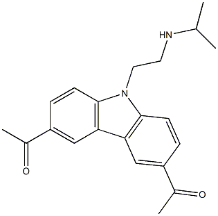 1,1'-(9-(2-(异丙基氨基)乙基)-9H-咔唑-3,6-二基)双乙烷-1-酮 结构式