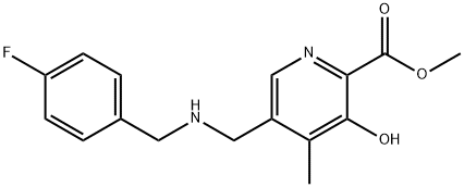Methyl 5-(((4-fluorobenzyl)amino)methyl)-3-hydroxy-4-methylpicolinate 结构式