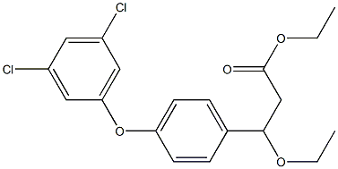 ethyl 3-[4-(3,5-dichlorophenoxy)phenyl]-3-ethoxypropionate 结构式