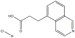 3-(异喹啉-5-基)丙酸盐酸盐 结构式