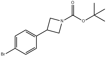 3-(4-溴苯基)氮杂环丁烷-1-羧酸叔丁酯 结构式