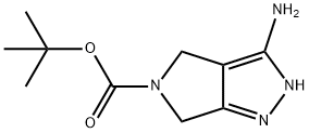 3-氨基-2,6-二氢吡咯并[3,4-C]吡唑-5(4H)-羧酸叔丁酯 结构式