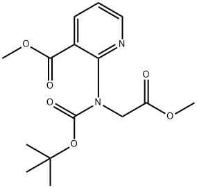 METHYL 2-((TERT-BUTOXYCARBONYL)(2-METHOXY-2-OXOETHYL)AMINO)NICOTINATE 结构式