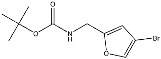 Carbamic acid,N-[(4-bromo-2-furanyl)methyl]-, 1,1-dimethylethyl ester 结构式