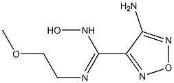 1,2,5-Oxadiazole-3-carboximidamide, 4-amino-N-hydroxy-N'-(2-methoxyethyl)- 结构式