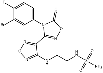 N- [2 - [[4- [4-(3-溴-4-氟苯基)-4,5-二氢-5-氧代-1,2,4-恶二唑- 结构式