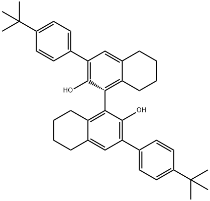 (R)-3,3'-双[4-叔丁基苯基]-5,5',6,6',7,7',8,8'-八氢-1,1'-联萘酚 结构式