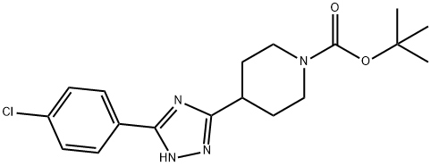tert-butyl 4-[3-(4-chlorophenyl)-1H-1,2,4-triazol-5-yl]piperidine-1-carboxylate 结构式