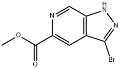 methyl 3-bromo-1H-pyrazolo[3,4-c]pyridine-5-carboxylate 结构式