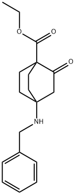 4-(苄基氨基)-2-氧代双环[2.2.2]辛烷-1-羧酸乙酯 结构式