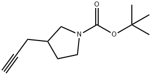 tert-butyl 3-(prop-2-ynyl)pyrrolidine-1-carboxylate 结构式