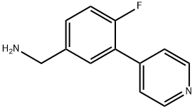 4-氟-3-(4-吡啶基)-苯甲胺 结构式