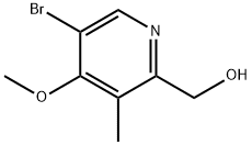 (5-溴-4-甲氧基-3-甲基吡啶-2-基)甲醇 结构式