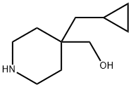 (4-(cyclopropylmethyl)piperidin-4-yl)methanol 结构式
