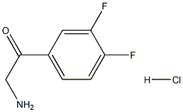2-Amino-1-(3,4-difluorophenyl)-ethanone HCl 结构式
