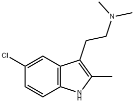 2-(5-chloro-2-methyl-1H-indol-3-yl)-N,N-dimethylethanamine 结构式