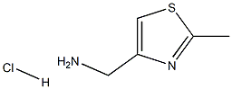 2-甲基-1,3-噻唑-4-基)甲胺盐酸盐 结构式