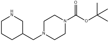 4-(哌啶-3-基甲基)哌嗪-1-甲酸叔丁酯 结构式