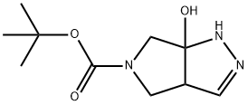 6-羟基-3A,4,6,6A-四氢吡咯并[3,4-C]吡唑-5(1H) - 羧酸叔丁酯 结构式