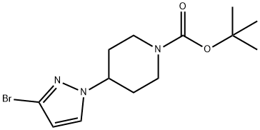 1-BOC-4-(3-溴-1-吡唑基)哌啶 结构式