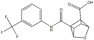 3-((3-(trifluoromethyl)phenyl)carbamoyl)-7-oxabicyclo[2.2.1]heptane-2-carboxylic acid 结构式