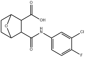 3-((3-chloro-4-fluorophenyl)carbamoyl)-7-oxabicyclo[2.2.1]heptane-2-carboxylic acid 结构式