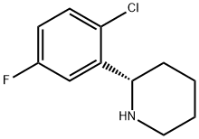 (S)-2-(2-氯-5-氟苯基)哌啶 结构式
