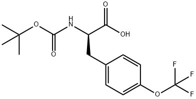 (R)-2-((叔丁氧基羰基)氨基)-3-(4-(三氟甲氧基)苯基)丙酸 结构式