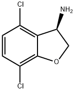 (R)-4,7-二氯-2,3-二氢苯并呋喃-3-胺 结构式