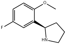 (R)-2-(5-氟-2-甲氧基苯基)吡咯烷 结构式