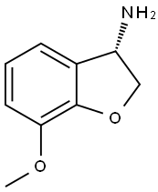 (S)-7-甲氧基-2,3-二氢苯并呋喃-3-胺 结构式