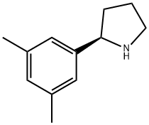 (2R)-2-(3,5-二甲基苯基)吡咯烷 结构式