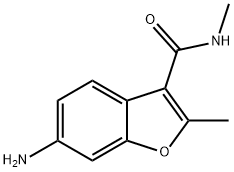 6-amino-N,2-dimethyl-3-benzofurancarboxamide 结构式