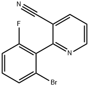2-(2-Bromo-6-fluorophenyl)nicotinonitrile 结构式