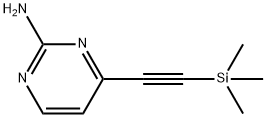 4-((trimethylsilyl)ethynyl)pyrimidin-2-amine 结构式
