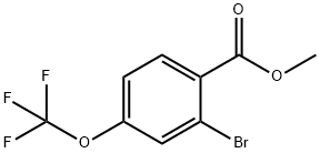 2-溴-4-(三氟甲氧基)苯甲酸甲酯 结构式