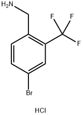 (4-溴-2-(三氟甲基)苯基)甲胺盐酸盐 结构式