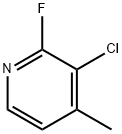 3-氯-2-氟-4-甲基吡啶 结构式