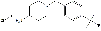 4-Piperidinamine, 1-[[4-(trifluoromethyl)phenyl]methyl]-, hydrochloride 结构式