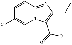 6-氯-2-乙基咪唑并[1,2-A]吡啶-3-羧酸 结构式