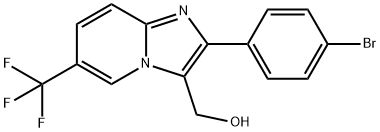 2-(4-溴苯基)-6-(三氟甲基)咪唑并[1,2-A]吡啶-3-甲醇 结构式