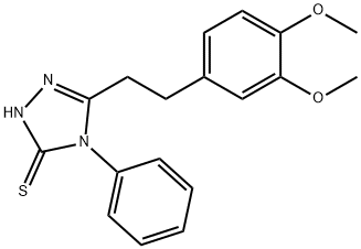 5-[2-(3,4-dimethoxyphenyl)ethyl]-4-phenyl-4H-1,2,4-triazole-3-thiol 结构式