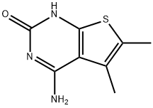4-amino-5,6-dimethylthieno[2,3-d]pyrimidin-2(1H)-one 结构式