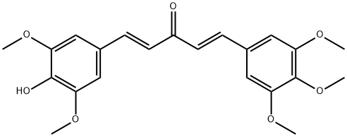 (1<I>E</I>,4<I>E</I>)-1-(4-羟基-3,5-二甲氧基苯基)-5-(3,4,5-三甲氧基苯基)-1,4-戊二烯-3-酮 结构式