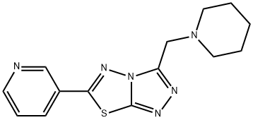 3-(1-piperidinylmethyl)-6-(3-pyridinyl)[1,2,4]triazolo[3,4-b][1,3,4]thiadiazole 结构式